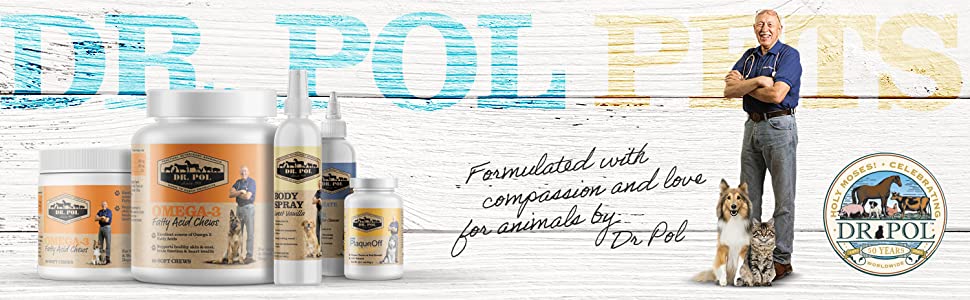 Dr. Pol is an experienced veterinarian who is trusted by consumers in the United States. This fragrance is sweet pea vanilla and can last for several days. Help pets deeply freshen and neutralize odors. Use safe ingredients, water-based, and non-irritants.